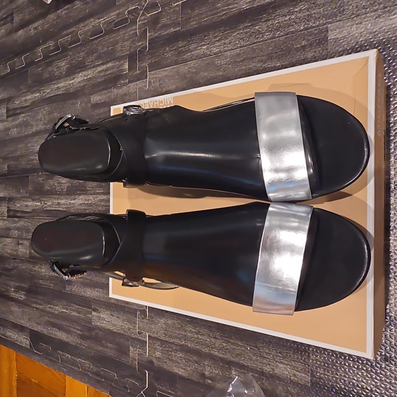 Michael Kors Women's Sandals in Black and Silver - Picture 1 of 8